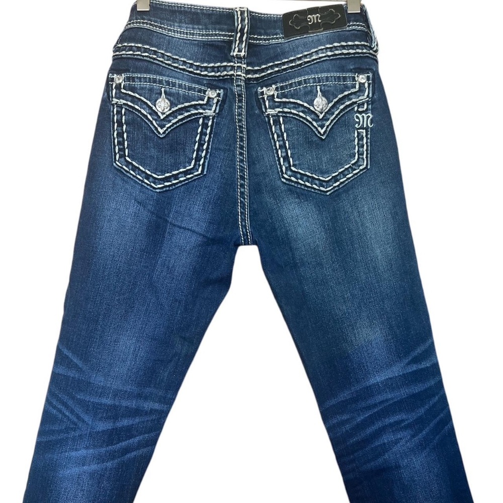 Miss Me dark wash mid-rise denim capris